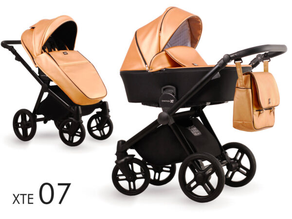 Vaikiškas vežimėlis LONEX EMOTION XT ECCO oda 2in1 ir 3in1 – Lonex