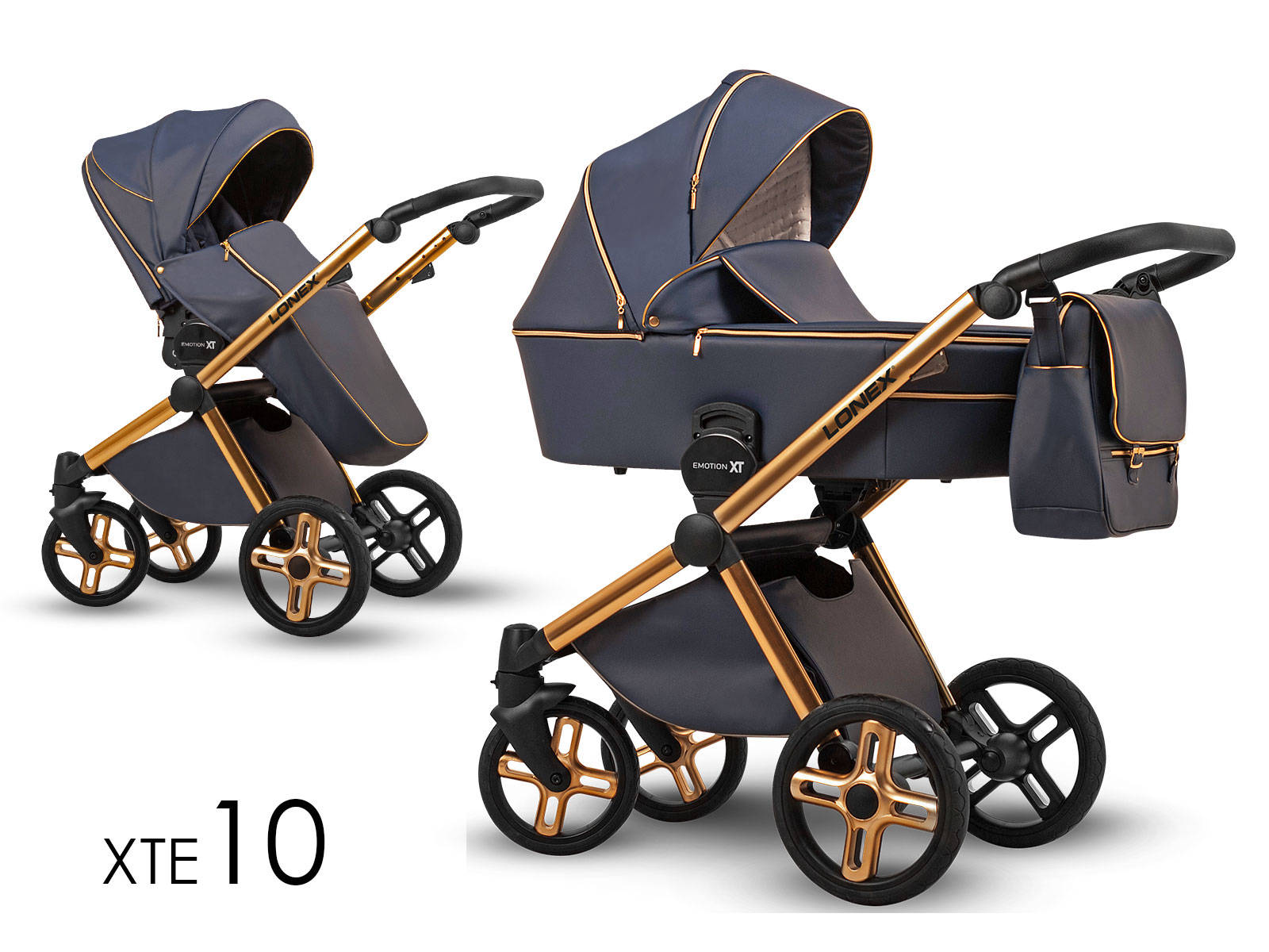 Osaka walo ilayeki様 Vaikiškas vežimėlis LONEX EMOTION XT ECCO oda 2in1 ir 3in1 – Lonex
