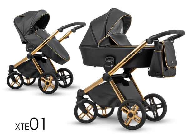 Vaikiškas vežimėlis LONEX EMOTION XT ECCO oda 2in1 ir 3in1 – Lonex